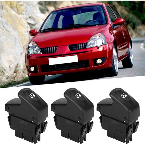 Lot de 3 interrupteurs de lève-vitre électriques pour voiture, référence 7700838100, compatibles avec Renault (1/5)