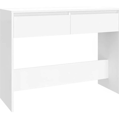 Maison Exclusive - Tavolo Consolle Bianco 100x35x76,5 cm in Truciolato (1/5)