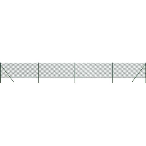 Maison Exclusive - Maschendrahtzaun Grün 0,8x10 m