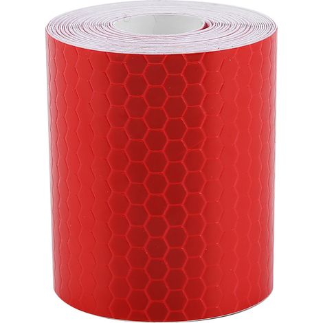 Ruban adhésif réfléchissant de sécurité 5cm x 3m pour remorques, voitures et vélos, couleur rouge (1/5)