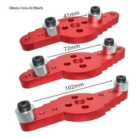 NALOOKAMIC Guide de Perçage Bois 2-in-1 Gabarit de Percage Tourillon Vertical Localisation de Trous en Bois avec Bague de Forage Dowel Drill Guide pour Travail Positionneur de Gabarit de Perçage Alum (1/4)