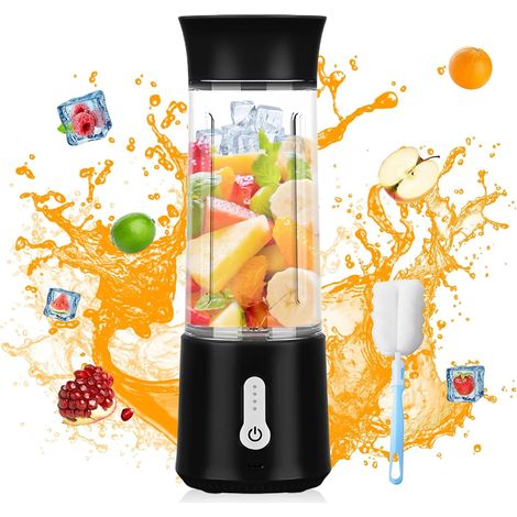1 Mixeur, 500ml, USB Rechargeable, Acier Inoxydable, Portable, Sport Voyage Maison (1/5)