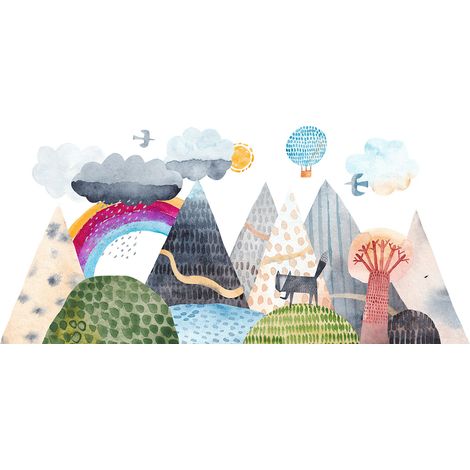 Papier peint panoramique Enfants - Montagnes - 130 cm x 65 cm (1/2)