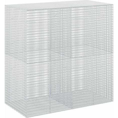 Gabion avec fil de 5 mm et maille de 5x2,5 cm 200x100x200 cm vidaXL (1/5)