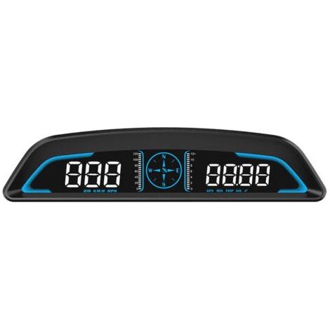 G3 Affichage Tête Haute HUD Universel pour Voiture Électrique et Thermique - Moniteur de Vitesse GPS + OBD2 avec Affichage Numérique, Écran Multifonction 5.5 Pouces, Alarme de Dépassement, Installatio