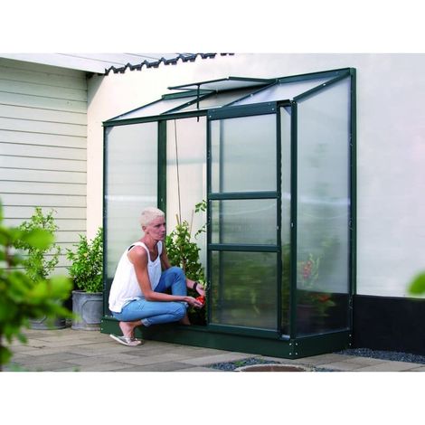 Gewächshaus Vitavia Ida 1300, Aluminium grün+Polycarbonat 4 mm, 69x193 H182cm,von Ezooza (1/3)