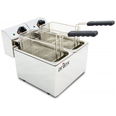 Friteuse Professionnelle Electrique Double EVOLUTION sans Robinet 4,4 kw - Arilex (1/4)