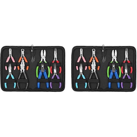 Pinces à bijoux, un ensemble de 16 pinces pour la fabrication de bijoux, la réparation de bijoux et le bobinage de fil. (1/5)