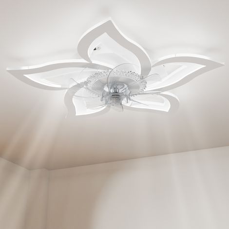 Heilmetz – Ventilateur de plafond lumineux silencieux – 3 couleurs de lumière dimmables – 6 vitesses de vent – Télécommande incluse – Moteur DC silencieux (1/5)