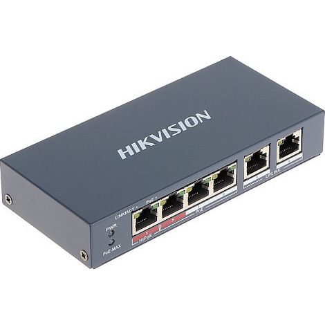 Switch Poe Ds-3E0106Hp-E Unman 4 P (Hikvision Cod. 301801345)