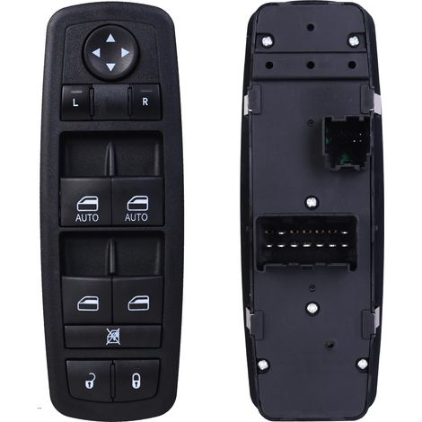 9-poliger + 3-poliger Fensterheberschalter für die Fahrerseite. Passend für Chrysler Town & Country 2012–2016, Dodge Grand Caravan 2012–2016, RAM 1500 2500 3500 2013–2015. Ersetzt die Teilenummern 681 (1/5)