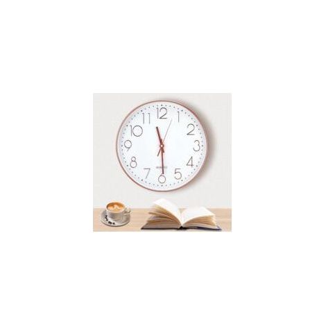 30 cm (12 Zoll) große Wanduhr, moderne, geräuschlose Wanduhr mit 3D-Ziffernwerk, klassische roségoldene Wanduhr für Wohnzimmer, Schlafzimmer, Büro