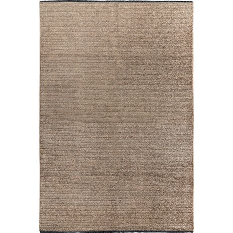 Tapis taupe moderne lavable doux et antiallergique - 340 x 240 cm