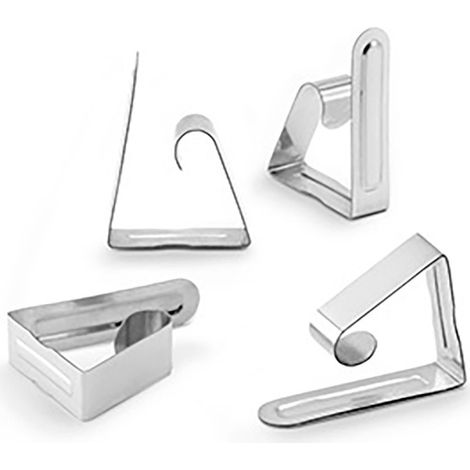 Pinza sujeta mantel metálica, blister 4 uds (1/3)