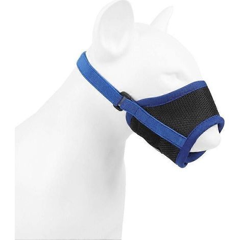 Muselière pour chien, réglable et sécurisée, pour races moyennes et grandes - Bleue