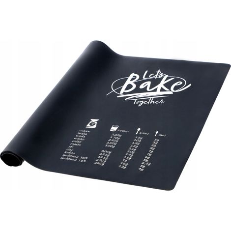 KADAX Backmatte aus Silikon, 60 x 40 cm, antihafte, rutschfeste, Schwarz