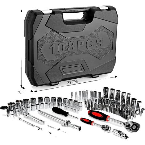 Steckschlüsselsatz, 108-teilig, langlebige Konstruktion, 108Pcs (1/5)