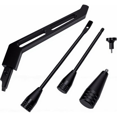 Column Shift Lever Turn Signal Tilt Kit, Compatible with Car Trucks 1967-1994 Black Aluminum Alloy Replacement, with Button (1/5)