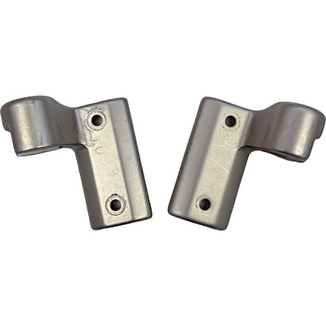 Coppia Cerniere Destra e Sinistra C00075781 + C00075780 per Cucine Piano Cottura Ariston Indesit Lunghezza 50 mm Interasse Fori 34 mm PF750AS