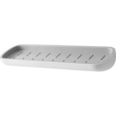 Étagère de toilette flottante en plastique multifonctionnelle sans perçage, étagère murale de salle de bain pour savon pour les mains, désodorisants et mouchoirs en papier (1/5)