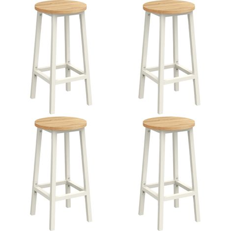 Tabourets de Bar, Lot de 4, Cadre Métallique, Hauteur 65 cm (1/5)