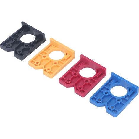 foret + 4 cales réglables, gabarit de perçage pour charnières de 35 mm, scie cloche de 35 mm pour le travail du bois, outil de perçage et d'installation de charnières pour le travail du bois (1/5)
