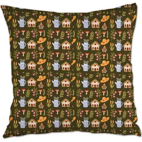Housse de coussin 45x45 cm en polyester doux pour canapé ou lit décoration de la saint-valentin (1/5)