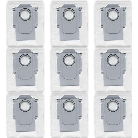 9 bolsas de polvo compatibles con la serie Roborock Qrevo (Curv, Curv 2 Pro, CurvX, Curv S5X, Edge, Master, MaxV, Plus, Pro, S, Slim, S5V), QV 35A / 35S, S8 MaxV Ultra, Saros 10 / 10R / Z70 (1/4)