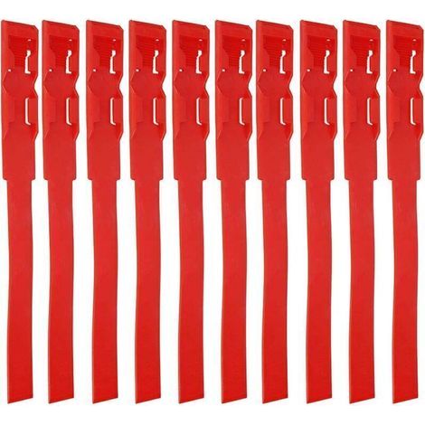 Bracelets d'identification pour vaches, 10 pièces, colliers d'identification pour bétail (rouge) (1/4)