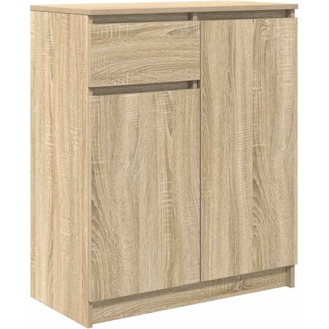 Maison La Vie - Buffet Salon Moderne - Meuble de rangement - avec tiroir chêne sonoma 71x35x84 cm bois d'ingénierie bu2305