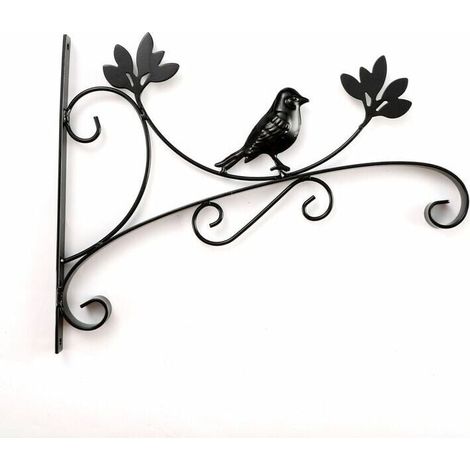 Crochets pour plantes en fer Porte-plantes suspendus au mur pour mangeoires à oiseaux Jardinières Lanternes Carillons éoliens (1/4)