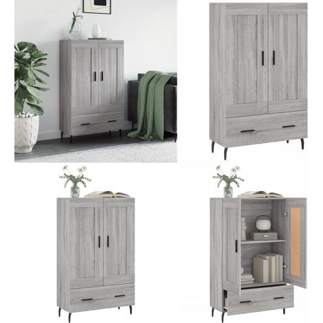 Highboard Grau Sonoma 69,5x31x115 cm Holzwerkstoff - Holzwerkstoff - Schrank (1/5)