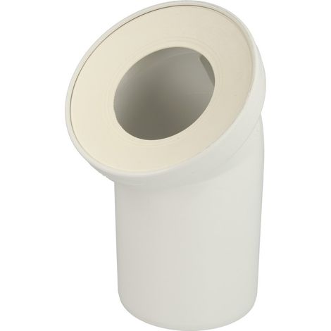 Raccord coudé WC 45° DN110 blanc alpin