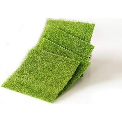 Lot de 5 tapis de gazon artificiel réaliste et mousse - Gazon synthétique pour clôture, jardin, décoration d'intérieur, murs de verdure (30 x 30 cm) (1/5)