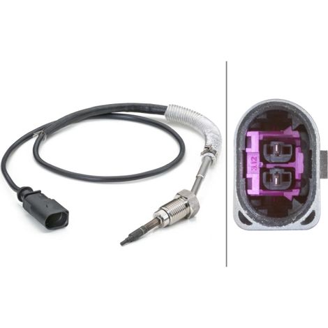 Capteur, température des gaz Hella 6PT 014 494-261 AUDI 03G 906 088 AM
