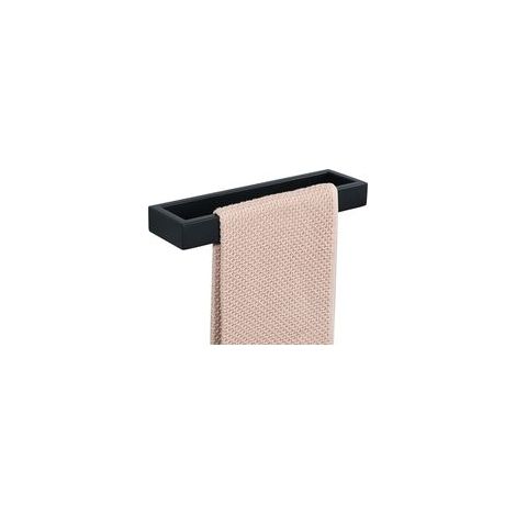 PorteServiettes Mural Noir Mat 26 cm Anneau Acier Inoxydable SUS304, Pour Salle de Bain et Cuisine