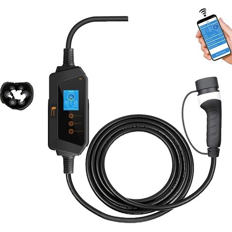 Chargeur EV, Contrôle Wi-Fi Intelligent, Fonctionnalités de Multi-Protéction, 22KW APP (1/2)