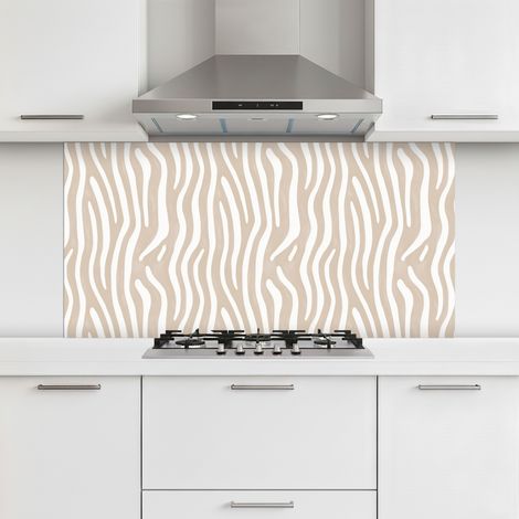 CRÉDENCE CUISINE Abstrait - Zèbre - Beige 120x60 cm (1/5)