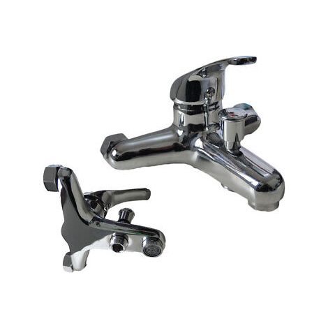 Rubinetto vasca parete miscelatore muro monocomando da bagno attaco doccia 52928 (1/3)
