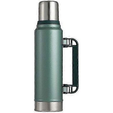 Bouteille isotherme classique à large ouverture - Thermos en acier inoxydable sans BPA pour boissons chaudes et froides, conserve les liquides à la température idéale ou au froid (1300 ml) (1/5)