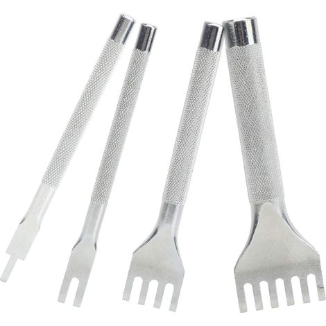 Ensemble d'outils de poinçon à griffes en cuir ciseau à laçage bricolage laçage couture poinçon fournitures pour bandes de montre en cuir ceintures toile papier plastiques poinçonnage