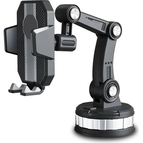 Support de téléphone de voiture à ventouse à 360° pour console centrale, fixation universelle pour pare-brise, support réglable