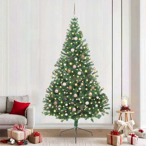 vidaXL Árbol de Navidad Artificial Preiluminado Verde 240 cm PVC (1/5)