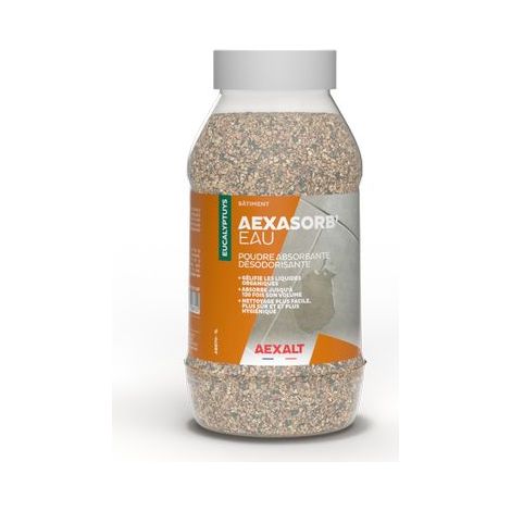 Polvere deodorante assorbente, Aexasorb acqua, 1L - AEXALT - AB670