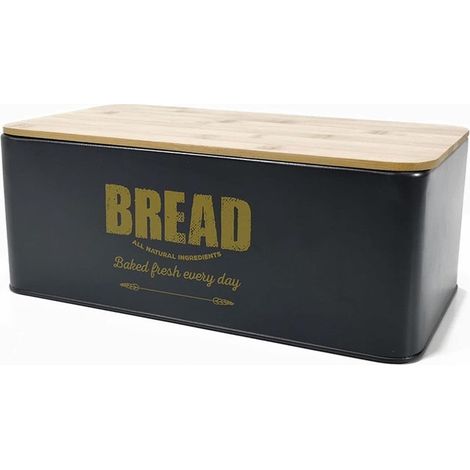 Trade Shop - Vintage black holder container cover wooden cutting board food - (1/5)