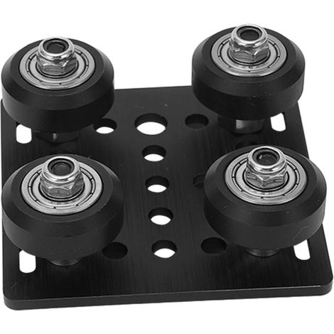 Kit Poulie à Gorge en V en Alliage d'Aluminium, Plaque Support à Faible Frottement pour Machine-outil CNC (1/5)