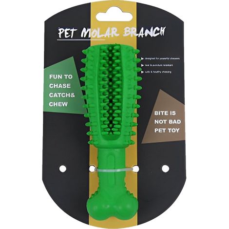 1 jouet dentaire pour chien, brosse à dents intégrée, caoutchouc vert, nettoyage mécanique des dents et fraîcheur de l'haleine (1/5)