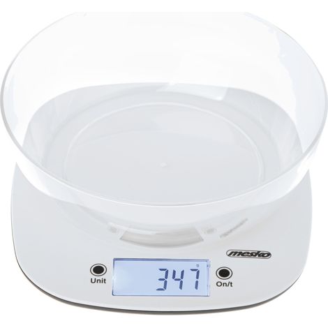 ADLER MESKO BALANCE DE CUISINE AVEC BOL, CAPACITÉ DE 5 KG, GRAND ÉCRAN LCD MS 3179W (1/5)