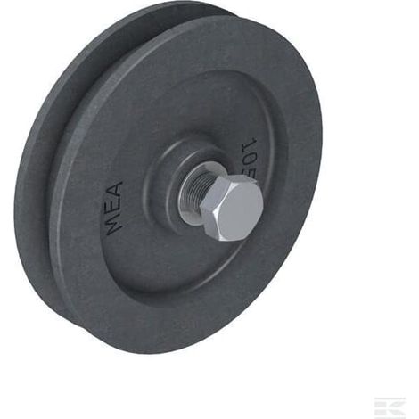 Roue pleine de portail, fonte, 160 mm, libre