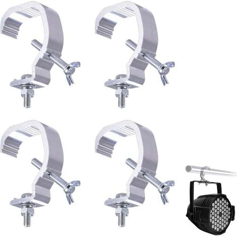 Ulisem4 pcs Pinces pour éclairage de Scène,Clip de Lampe de Scène,Pince de Lumière de Scène Robuste,pour Les Pinces de Fermes et Les Projecteurs DJ, Convenable Aux Tuyaux de 30 à 52 mm